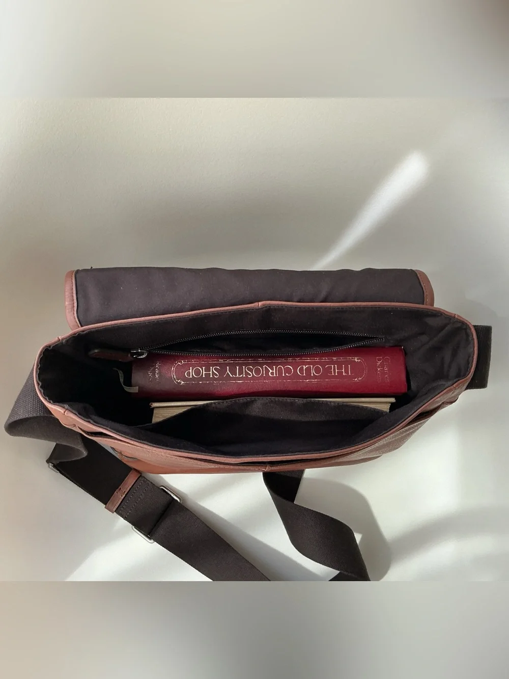 Coach Camden Men's Chestnut Leather Messenger Bag with Strap ( April 2014)